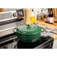 thumbnail image 6 of Lodge Cast Iron 6QT Emerald Enamel Dutch Oven with Gold Knob, 6 of 7