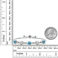 thumbnail image 6 of Gem Stone King 925 Sterling Silver Swiss Blue Topaz, and Lab Grown Diamond Bracelet for Women | 4.80 Cttw | Gemstone November Birthstone | Oval 7X5MM | Fully Adjustable 9 inch, 6 of 6