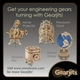 Mindware gearjits coaster diy construction wooden model 3d building
