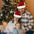 thumbnail image 2 of PMU Christmas Velvet Plush Professional Quality Santa Hat Red Christmas Celebration Costume Party Accessories Props and Party Supplies for Plays, Festivals, Photo Shoots (1/Pkg) Pkg/1, 2 of 7