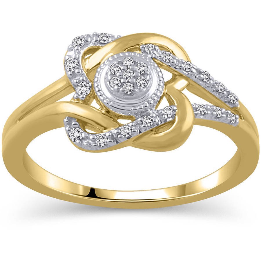 ONLINE 1/10 Carat T.W. Diamond 10kt Yellow Gold Promise Ring