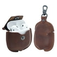 thumbnail image 1 of AirPod 1, 2 Leather Case with Keychain and Button Lock Compatible with Apple Airpods 1, 2 Made with Genuine Horse Cow Leather - Legacy Snap (Brown), 1 of 6