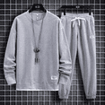 thumbnail image 5 of Plus Size Sweatsuits for Women 2 Piece Jogger Set Cozy Fleece Lounge Wear Oversized Winter Fashion Light Gray XXL, 5 of 7