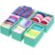 thumbnail image 2 of Simple Houseware Caja de almacenamiento de tela plegable, armario, cómoda, cajón, organizador, cestas para ropa interior, sujetadores, color turquesa (juego de 6), 2 of 4