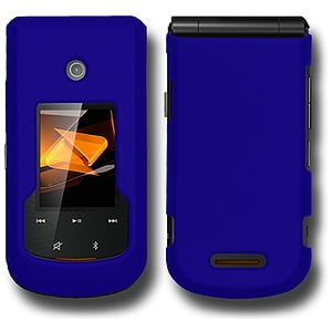 Rubberized Blue Snap - Rubberized Protector Hard Shell Snap On Case for Motorola Bali - Blue