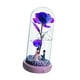thumbnail image 4 of Adorno de escritorio con rosa iluminada en una cúpula de cristal para cumpleaños, San Valentín, aniversario Púrpura, 4 of 9