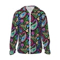thumbnail image 1 of Fotbe Watercolor Floral Paisley Chaqueta con Protección Solar UPF 50+ para Hombre y Mujer, Camisa con Capucha y Bolsillos-3X-Large, 1 of 7
