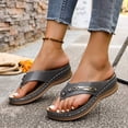 thumbnail image 6 of Bkhluea Women Wedge Flip Flop Sandals Open Toe Hollow Out Slip On Thong Shoes for Summer Beach Vacation Casual Daily Walking, 6 of 7