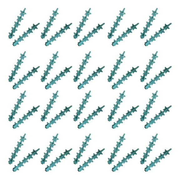 DESIGNICE 40Pcs Stars Hair Clips,Lively Tone Metal Hair Clips,Cheerful Style Cute Hair Clips,Green1