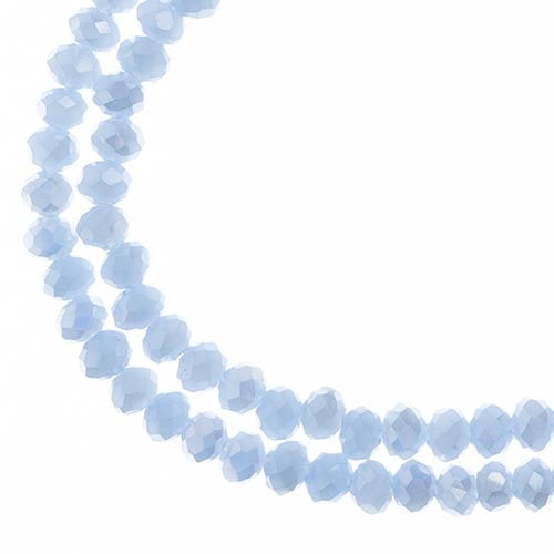 110pcs Crystal Lane DIY Rondelle 7in 3x4mm Opaque Light Periwinkle 2 Strand glass bead for Jewelry Making, DIY Crafts & Decorations