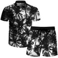 thumbnail image 4 of Summer Savings Clearance! Edvintorg Summer Men's Hawaiian Suit Short Sleeve Printed Button Shirt Beach Shorts Sets Street Casual Men's Suit 2 Pieces Men Clothing, 4 of 6