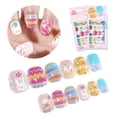 thumbnail image 2 of Press On Nails For Kid Self Adhesive Easter Bunny Press On Nail Colorful Fake Nails for kids Cute Pattern, 2 of 21