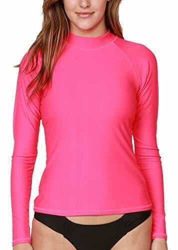 Women's UV Sun Protection Long Sleeve Rash Guard Wetsuit Swimsuit Top