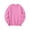 Pink, variant on Youth Girls Long Sleeve Pullover Sweatshirt Solid Color Round Neck Side Split Tops Kids Girls Trendy Comfy Shirts