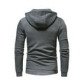 thumbnail image 3 of LYXSSBYX Winter Jackets for Men Clearance Winter Men's Splice Cap with Long Sleeve Zip Sweater Tops Blouse, 3 of 8