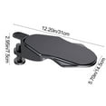 thumbnail image 4 of No-Drill Computer Desk Armrest Support | Rotatable Ergonomic Clamp-On Arm Rest | Black Plastic & Metal, 12.2"x5.7" | Adjustable Office Elbow Pad for Typing Comfort, Easy Install, 4 of 7