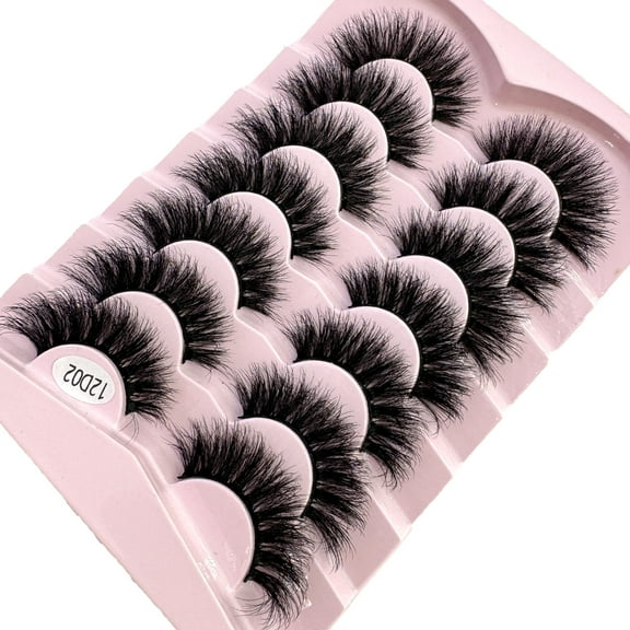 New 7 pairs 3d faux mink false eyelashes natural long messy fake eyelashes crisscross makeup lashes extension fluffy eye lashes