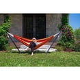 thumbnail image 3 of Vivere Brazilian Style Sunbrella Double Hammock with Steel Stand Combo, Sunset, 3 of 3