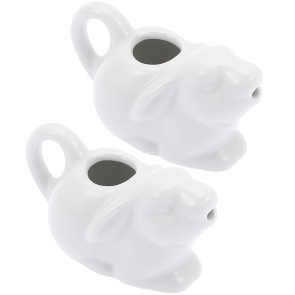2 Pcs Rabbit Milk Jug Vintage Christmas Decorations for Home Creamer Jar