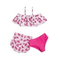 thumbnail image 2 of Conairie 3 Piece Girls Bikini Sets Tankini Top And Bottom Bathing Suit Outfit Comfortable Swimsuit Summer Beach Swimwear Pink, 2 of 6