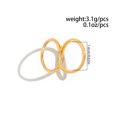 thumbnail image 2 of Yoyauz Women's Thick Gold Rings 18K Gold Plated Ring Set Thick Dome Rings Adjustable（3PCS), 2 of 9
