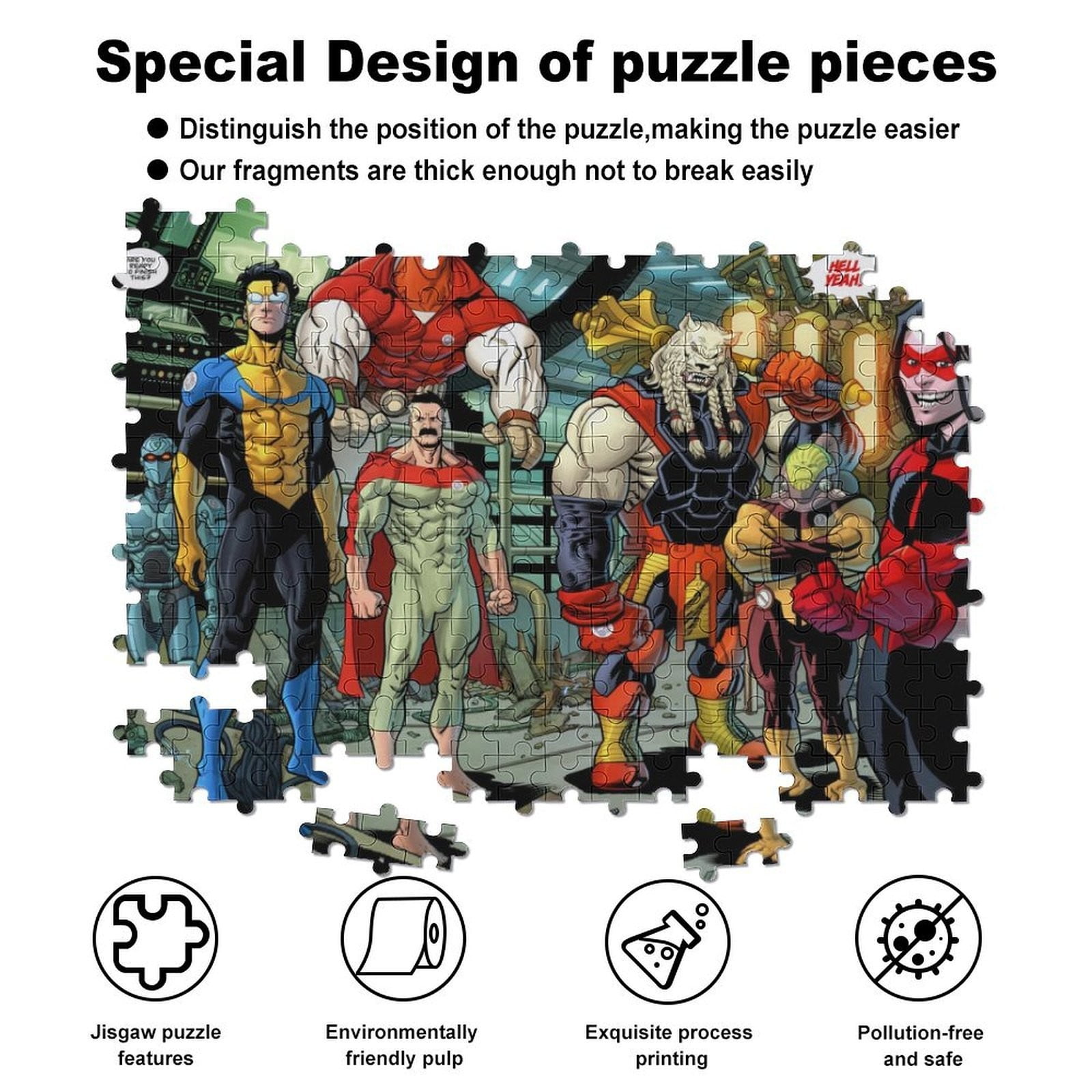 Invincible Wooden Jigsaw Puzzle 35 70 120 200 300 500 1000 Piece Birthday Gift for Adult