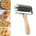 thumbnail image 4 of Stainless Steel Dough Lattice Top Cookie Pie Pizza Bread Pastry Crust Roller Cutter, 4 of 4