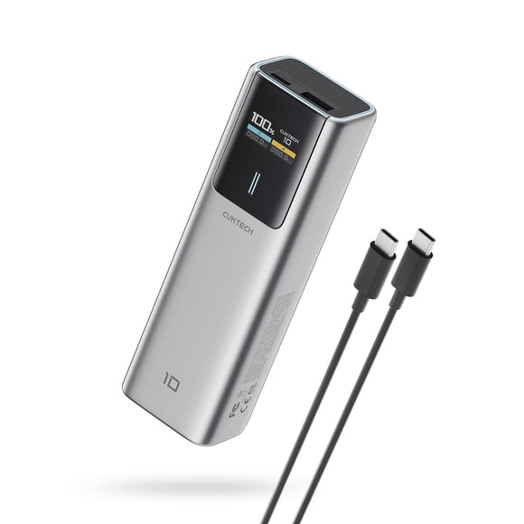 Batería externa CUKTECH 10 USB-C de 10000 mAh y 100 W con pantalla inteligente