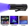 thumbnail image 3 of Linterna LED Ultravioleta de 9 LED/Luz Negra （8,7 * 2,6 cm）, Linterna LED UV, Detector de Manchas y orina de Mascotas, Encuentra Manchas en Ropa, Alfombras o tapetes, 3 of 5