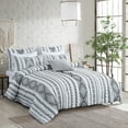 thumbnail image 5 of Aisbo 3 Pieces Tufted Comforter Set  Queen, Boho Shabby Chic, for All Seasons, Textured Lightweight Soft Bedding Set with 2 Pillow Shams, White/Black, 5 of 5