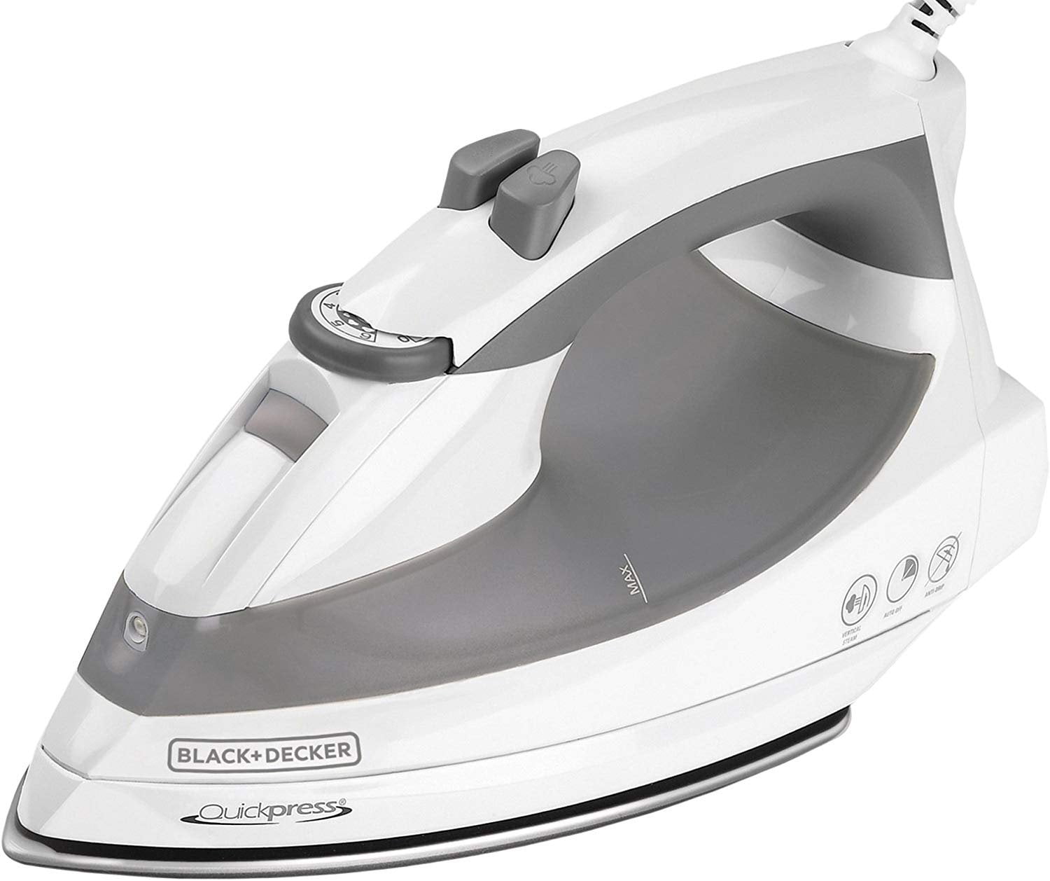 Black & Decker F976 Quickpress Iron with Smart Steam Technology, White