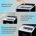 thumbnail image 6 of ZOKOP 120V 150W 44lbs/20kg/24h Ice Maker ABS Transparent Cover/Display Commercial/Home ,Silver Black Optional, 6 of 15