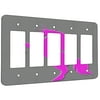 Unicorn Pink Design - 5 Gang Decora/ GFCI Wall Plate Metal