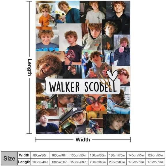 Walker Actor Scobell Blanket Super Soft Warm Flannel Blanket for Bedroom Living Room Sofa Four Seasons Perfect for Napping Home Decor Bedding Artwork 30"x40"