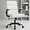 White, variant on TMV Ergonomic Executive Desk Chair - PU Leather Adjustable Arm Swivel Office Chair for Vanity Desk, Home & Executive Desk,White