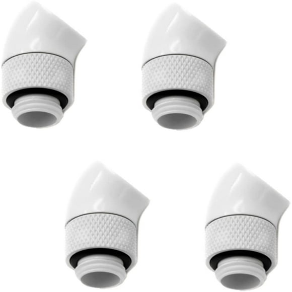 Barrow G1/4" Male to Female Extender Fitting, 45° Rotary, White, 4-Pack