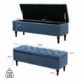 thumbnail image 3 of Dycanpo 50.8" Linen Storage Ottoman Bench Storage Chest for Bedroom,Entryway - Navy Blue, 3 of 11