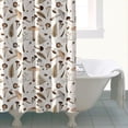 thumbnail image 4 of Brown Mushroom Fern Light Pattern Shower Curtain 84"x72" ,Bathroom Decorative Shower Curtains Set with 12 Hooks,Modern Waterproof Washable Shower Curtain, 4 of 6