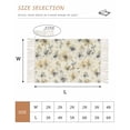 thumbnail image 2 of Beige Grey Spring Floral Bathroom Rug 2'x3', Watercolor Summer Botanical Low Profile Front Entryway Rug with Tassels, Woven Cotton Washable Kitchen Mat Carpet for Foyer Bedroom Back Door Decor, 2 of 9