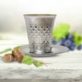 thumbnail image 3 of Decor Diamond wine Kiddush / kiddish Cup and Saucers Silver 5oz., Perfect for Passover & All Jewish Celebrations: 5 Sets, 3 of 3