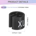 thumbnail image 3 of Uxcell 300-Pack Marcadores de Perchas para Ropa, Clips de Tamaño de Plástico XL Codificados por Color que se Ajustan a Varillas de 3mm-5mm [Negro], 3 of 6