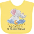 thumbnail image 3 of Inktastic My Aunt Loves Me to the Moon and Back Elephant Family Boys or Girls Baby Bib, 3 of 4