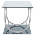 thumbnail image 4 of Danville 3-piece Glass Top Coffee and End Table Set Chrome, 4 of 10