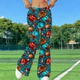 thumbnail image 3 of Cutuoiiu Women's Soft Plus Size American Football Prints Flare Yoga Pants Gifts, 3 of 9