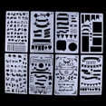 thumbnail image 2 of 20 plantillas de plástico BLESIY para Diario plantillas de dibujo cuadernos DIY fabricación de tarjetas de Diario, 2 of 8