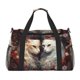 thumbnail image 1 of Balery Flower Cat Couple Bolsa de Gimnasio para Mujeres, Bolsa de Viaje con Bolsillo Húmedo, Bolsa de Fin de Semana para Mujeres, Bolsa de Viaje Resistente al Agua, 1 of 7