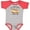 Baseball Heather and Red, variant on Inktastic My Grandma Loves Me with Cute Squirrels in Autumn Boys or Girls Baby Bodysuit