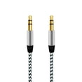 thumbnail image 1 of 1m Braided 3.5mm AUX Male to Male Stereo Audio Adapter Cable for PC DVD Speaker, 1 of 10