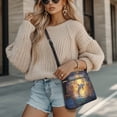 thumbnail image 4 of Kuiaobaty Dolphin Madala Galaxy Print Crossbody Bag for Women, Medium Size Vegan Leather Shoulder Purse Crossbody, Casual Waterproof Sling Handbag with Adjustable Strap for Travel, 4 of 7