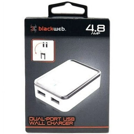 Blackweb 4.8A Universal Wall Charger, White